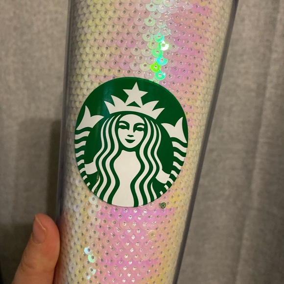 Holiday 2020 Release Starbucks Pink Iridescent Sequins Tumbler - Picture 2 of 3